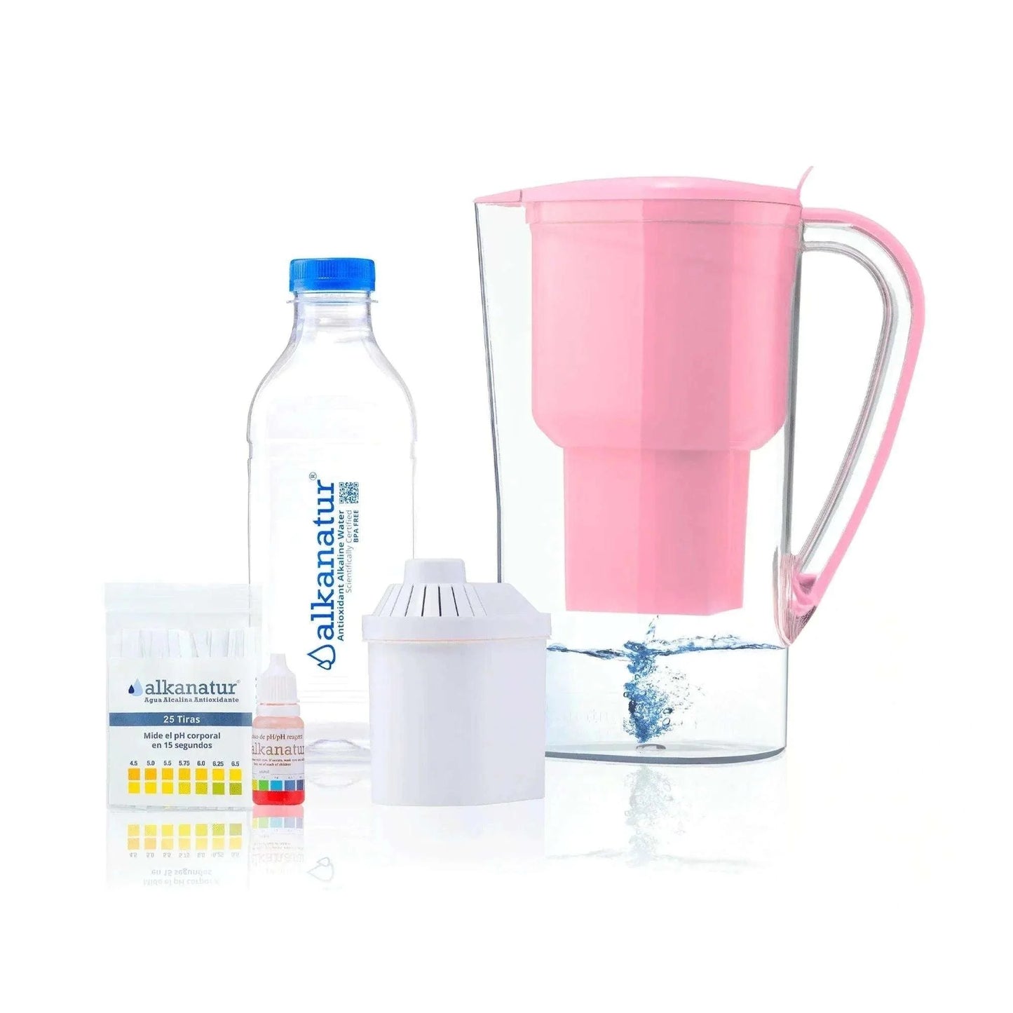 Alkanatur Alkaline Ionised Antioxidant Jug Pink